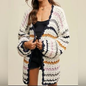 Colorful Striped Cardigan